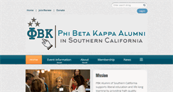 Desktop Screenshot of pbksocalalumni.com