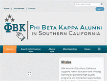 Tablet Screenshot of pbksocalalumni.com